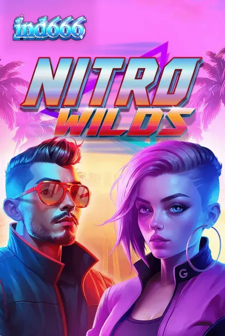 Tampilan visual neon retro pada slot Nitro Wilds